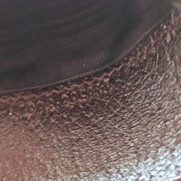 Auth Gucci Card Holder Brown Leather Canvas GG Logo Bifold Wallet made in Italy - Picture 9 of 13